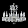 Casa Padrino Luxus Barock Kristall Kronleuchter Silber  99 x H. 90 cm - Prunkvolle Messing Kronleuchter mit b�hmischem Kristallglas - Barock M�bel - Edel & Prunkvoll