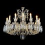 Casa Padrino Luxus Barock Kristall Kronleuchter Silber  99 x H. 90 cm - Prunkvolle Messing Kronleuchter mit b�hmischem Kristallglas - Barock M�bel - Edel & Prunkvoll