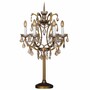 Casa Padrino Barock Kristall Tischleuchte Gold H. 85 cm - Prunkvolle Barockstil Schreibtischleuchte - Barock Kristall Leuchten