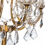 Casa Padrino Barock Kristall Tischleuchte Gold H. 85 cm - Prunkvolle Barockstil Schreibtischleuchte - Barock Kristall Leuchten