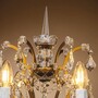 Casa Padrino Barock Kristall Tischleuchte Gold H. 85 cm - Prunkvolle Barockstil Schreibtischleuchte - Barock Kristall Leuchten