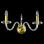 Casa Padrino Luxus Barock Kristall Tischleuchte Gold 40 x 17 x H. 20 cm - Prunkvolle Messing Tischleuchte mit b�hmischem Kristallglas - Barock M�bel - Edel & Prunkvoll