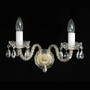 Casa Padrino Luxus Barock Kristall Tischleuchte Gold 40 x 20 x H. 25 cm - Prunkvolle Messing Tischleuchte mit b�hmischem Kristallglas - Barock M�bel - Edel & Prunkvoll 
