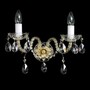 Casa Padrino Luxus Barock Kristall Tischleuchte Gold 40 x 20 x H. 25 cm - Prunkvolle Messing Tischleuchte mit b�hmischem Kristallglas - Barock M�bel - Edel & Prunkvoll 