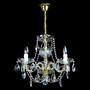 Casa Padrino Luxus Barock Kristall Tischleuchte Gold 40 x 20 x H. 35 cm - Prunkvolle Messing Tischleuchte mit b�hmischem Kristallglas - Barock M�bel - Edel & Prunkvoll