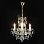 Casa Padrino Luxus Barock Kristall Tischleuchte Gold 40 x 20 x H. 35 cm - Prunkvolle Messing Tischleuchte mit b�hmischem Kristallglas - Barock M�bel - Edel & Prunkvoll