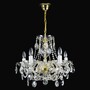 Casa Padrino Luxus Barock Kristall Tischleuchte Gold 53 x 28 x H. 41 cm - Prunkvolle Messing Tischleuchte mit b�hmischem Kristallglas - Barock M�bel - Edel & Prunkvoll