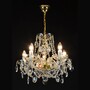 Casa Padrino Luxus Barock Kristall Tischleuchte Gold 53 x 28 x H. 41 cm - Prunkvolle Messing Tischleuchte mit b�hmischem Kristallglas - Barock M�bel - Edel & Prunkvoll