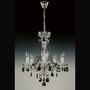 Casa Padrino Luxus Barock Kristall Tischleuchte Silber 56 x 23 x H. 38 cm - Prunkvolle Messing Tischleuchte mit b�hmischem Kristallglas - Barock M�bel - Edel & Prunkvoll 