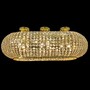 Casa Padrino Luxus Barock Kristall Wandleuchte Gold 100 x 50 x H. 30 cm - Prunkvolle Messing Wandleuchte mit b�hmischem Kristallglas - Barock M�bel - Edel & Prunkvoll