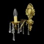 Casa Padrino Luxus Barock Kristall Wandleuchte Gold 12 x 20 x H. 32 cm - Prunkvolle Messing Wandleuchte mit b�hmischem Kristallglas - Barock M�bel - Edel & Prunkvoll 