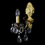 Casa Padrino Luxus Barock Kristall Wandleuchte Gold 12 x 24 x H. 38 cm - Prunkvolle Messing Wandleuchte mit b�hmischem Kristallglas - Barock M�bel - Edel & Prunkvoll 
