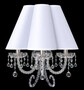 Casa Padrino Luxus Barock Kristall Wandleuchte Silber / Wei� 42 x 23 x H. 47 cm - Prunkvolle Wandlampe mit B�hmischem Kristallglas - Luxus Wandleuchten im Barockstil - Edel & Prunkvoll 