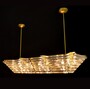 Casa Padrino Luxus Barock Kristall Wandleuchte Gold 142 x 46 x H. 23 cm - Prunkvolle Messing Wandleuchte mit b�hmischem Kristallglas - Barock M�bel - Edel & Prunkvoll