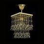 Casa Padrino Luxus Barock Kristall Wandleuchte Gold 15 x 15 x H. 25 cm - Prunkvolle Messing Wandleuchte mit b�hmischem Kristallglas - Barock M�bel - Edel & Prunkvoll 