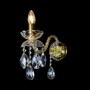 Casa Padrino Luxus Barock Kristall Wandleuchte Gold 22 x 14 x H. 22 cm - Prunkvolle Messing Wandleuchte mit b�hmischem Kristallglas - Barock M�bel - Edel & Prunkvoll