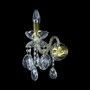 Casa Padrino Luxus Barock Kristall Wandleuchte Gold 22 x 14 x H. 22 cm - Prunkvolle Messing Wandleuchte mit b�hmischem Kristallglas - Barock M�bel - Edel & Prunkvoll