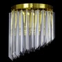 Casa Padrino Luxus Barock Kristall Wandleuchte Gold 25 x 10 x H. 32 cm - Prunkvolle Messing Wandleuchte mit b�hmischem Kristallglas - Barock M�bel - Edel & Prunkvoll