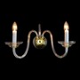 Casa Padrino Luxus Barock Kristall Wandleuchte Gold 36 x 17 x H. 20 cm - Prunkvolle Messing Wandleuchte mit b�hmischem Kristallglas - Barock M�bel - Edel & Prunkvoll