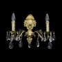 Casa Padrino Luxus Barock Kristall Wandleuchte Gold 36 x 20 x H. 32 cm - Prunkvolle Messing Wandleuchte mit b�hmischem Kristallglas - Barock M�bel - Edel & Prunkvoll