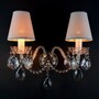 Casa Padrino Luxus Barock Kristall Wandleuchte Gold 38 x 18 x H. 26 cm - Prunkvolle Messing Wandleuchte mit b�hmischem Kristallglas - Barock M�bel - Edel & Prunkvoll