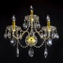 Casa Padrino Luxus Barock Kristall Wandleuchte Gold 38 x 20 x H. 37 cm - Prunkvolle Messing Wandleuchte mit b�hmischem Kristallglas - Barock M�bel - Edel & Prunkvoll