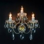 Casa Padrino Luxus Barock Kristall Wandleuchte Gold 38 x 20 x H. 37 cm - Prunkvolle Messing Wandleuchte mit b�hmischem Kristallglas - Barock M�bel - Edel & Prunkvoll