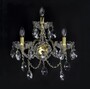 Casa Padrino Luxus Barock Kristall Wandleuchte Gold 38 x 22 x H. 38 cm - Prunkvolle Messing Wandleuchte mit b�hmischem Kristallglas - Barock M�bel - Edel & Prunkvoll 