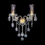 Casa Padrino Luxus Barock Kristall Wandleuchte Gold 39 x 18 x H. 35 cm - Prunkvolle Messing Wandleuchte mit b�hmischem Kristallglas - Barock M�bel - Edel & Prunkvoll
