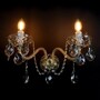 Casa Padrino Luxus Barock Kristall Wandleuchte Gold 40 x 20 x H. 24 cm - Prunkvolle Messing Wandleuchte mit b�hmischem Kristallglas - Barock M�bel - Edel & Prunkvoll