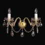 Casa Padrino Luxus Barock Kristall Wandleuchte Gold 40 x 20 x H. 25 cm - Prunkvolle Messing Wandleuchte mit b�hmischem Kristallglas - Barock M�bel - Edel & Prunkvoll