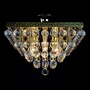 Casa Padrino Luxus Barock Kristall Wandleuchte Gold 40 x 40 x H. 25 cm - Prunkvolle Messing Wandleuchte mit b�hmischem Kristallglas - Barock M�bel - Edel & Prunkvoll