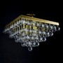 Casa Padrino Luxus Barock Kristall Wandleuchte Gold 40 x 40 x H. 25 cm - Prunkvolle Messing Wandleuchte mit b�hmischem Kristallglas - Barock M�bel - Edel & Prunkvoll
