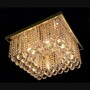Casa Padrino Luxus Barock Kristall Wandleuchte Gold 40 x 40 x H. 33 cm - Prunkvolle Messing Wandleuchte mit b�hmischem Kristallglas - Barock M�bel - Edel & Prunkvoll