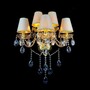 Casa Padrino Luxus Barock Kristall Wandleuchte Gold 43 x 18 x H. 52 cm - Prunkvolle Messing Wandleuchte mit b�hmischem Kristallglas - Barock M�bel - Edel & Prunkvoll