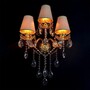 Casa Padrino Luxus Barock Kristall Wandleuchte Gold 43 x 18 x H. 52 cm - Prunkvolle Messing Wandleuchte mit b�hmischem Kristallglas - Barock M�bel - Edel & Prunkvoll
