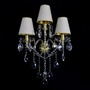 Casa Padrino Luxus Barock Kristall Wandleuchte Gold 43 x 18 x H. 52 cm - Prunkvolle Messing Wandleuchte mit b�hmischem Kristallglas - Barock M�bel - Edel & Prunkvoll