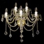 Casa Padrino Luxus Barock Kristall Wandleuchte Gold 50 x 32 x H. 55 cm - Prunkvolle Messing Wandleuchte mit b�hmischem Kristallglas - Barock M�bel - Edel & Prunkvoll