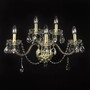 Casa Padrino Luxus Barock Kristall Wandleuchte Gold 54 x 24 x H. 35 cm - Prunkvolle Messing Wandleuchte mit b�hmischem Kristallglas - Barock M�bel - Edel & Prunkvoll