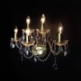 Casa Padrino Luxus Barock Kristall Wandleuchte Gold 54 x 24 x H. 35 cm - Prunkvolle Messing Wandleuchte mit b�hmischem Kristallglas - Barock M�bel - Edel & Prunkvoll