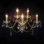 Casa Padrino Luxus Barock Kristall Wandleuchte Gold 54 x 24 x H. 35 cm - Prunkvolle Messing Wandleuchte mit b�hmischem Kristallglas - Barock M�bel - Edel & Prunkvoll