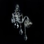 Casa Padrino Luxus Barock Kristall Wandleuchte Silber 10 x 25 x H. 20 cm - Prunkvolle Messing Wandleuchte mit b�hmischem Kristallglas - Barock M�bel - Edel & Prunkvoll