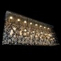 Casa Padrino Luxus Barock Kristall Wandleuchte Silber 100 x 30 x H. 50 cm - Prunkvolle Messing Wandleuchte mit b�hmischem Kristallglas - Barock M�bel - Edel & Prunkvoll
