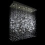 Casa Padrino Luxus Barock Kristall Wandleuchte Silber 100 x 35 x H. 105 cm - Prunkvolle Messing Wandleuchte mit b�hmischem Kristallglas - Barock M�bel - Edel & Prunkvoll 