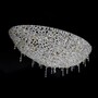 Casa Padrino Luxus Barock Kristall Wandleuchte Silber 100 x 54 x H. 30 cm - Prunkvolle Messing Wandleuchte mit b�hmischem Kristallglas - Barock M�bel - Edel & Prunkvoll