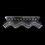 Casa Padrino Luxus Barock Kristall Wandleuchte Silber 110 x 30 x H. 37 cm - Prunkvolle Messing Wandleuchte mit b�hmischem Kristallglas - Barock M�bel - Edel & Prunkvoll