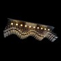 Casa Padrino Luxus Barock Kristall Wandleuchte Silber 110 x 30 x H. 37 cm - Prunkvolle Messing Wandleuchte mit b�hmischem Kristallglas - Barock M�bel - Edel & Prunkvoll