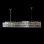 Casa Padrino Luxus Barock Kristall Wandleuchte Silber 120 x 17.5 x H. 17.5 cm - Prunkvolle Messing Wandleuchte mit b�hmischem Kristallglas - Barock M�bel - Edel & Prunkvoll