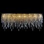 Casa Padrino Luxus Barock Kristall Wandleuchte Silber 160 x 20 x H. 70 cm - Prunkvolle Messing Wandleuchte mit b�hmischem Kristallglas - Barock M�bel - Edel & Prunkvoll