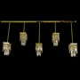 Casa Padrino Luxus Barock Kristall Wandleuchte Silber 180 x 15 x H. 90 cm - Prunkvolle Messing Wandleuchte mit b�hmischem Kristallglas - Barock M�bel - Edel & Prunkvoll 